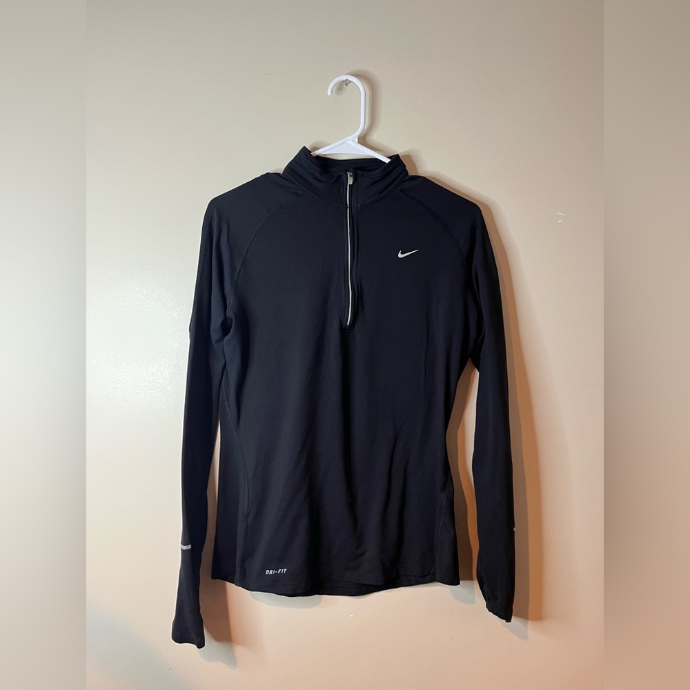 Nike Element Black Dri-Fit Lightweight Quarter Zip EUC